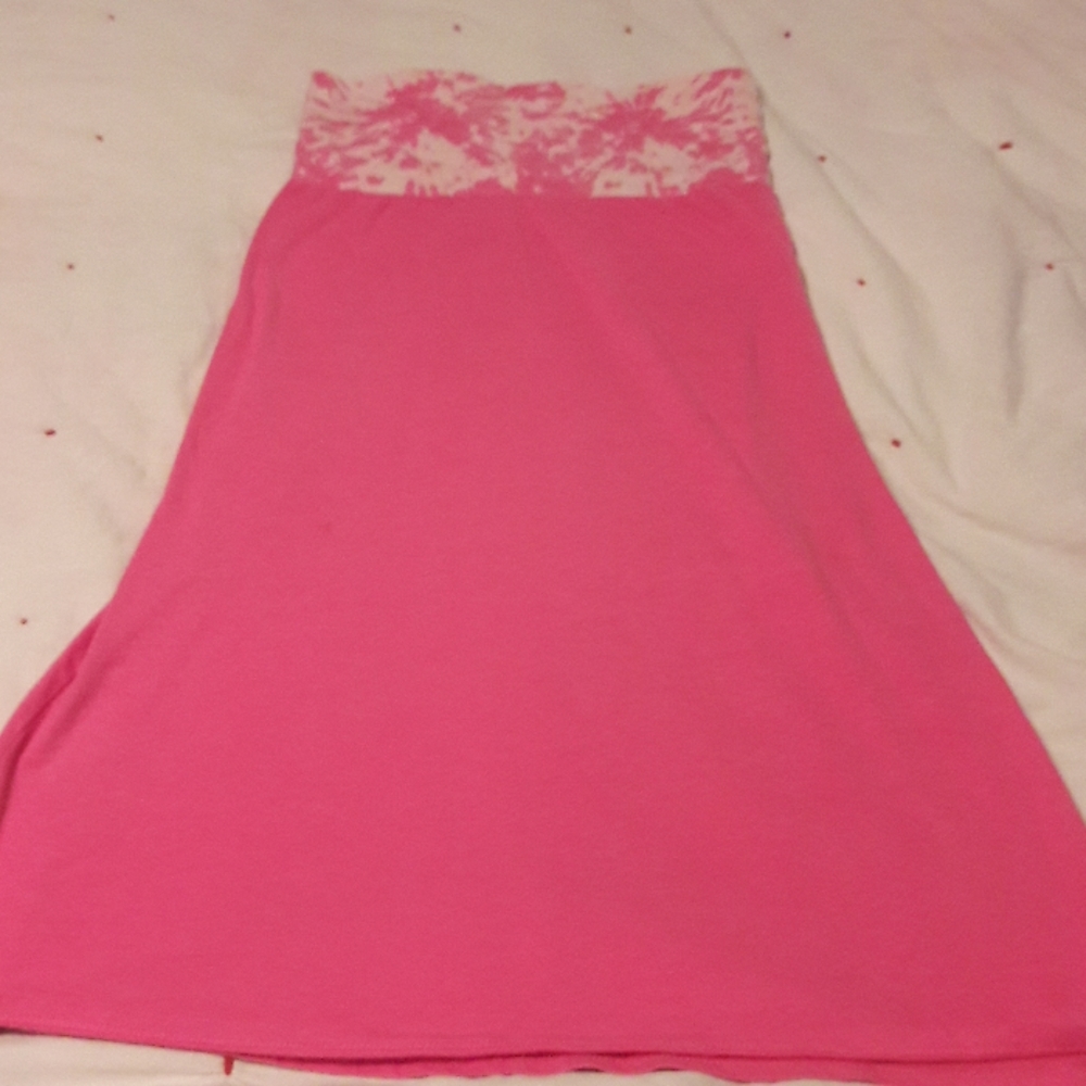Girl's Pink Long Casual Skirt